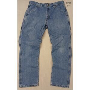 Wrangler (32x32) Men's Insulated Straight Fit Blue Denim Jeans